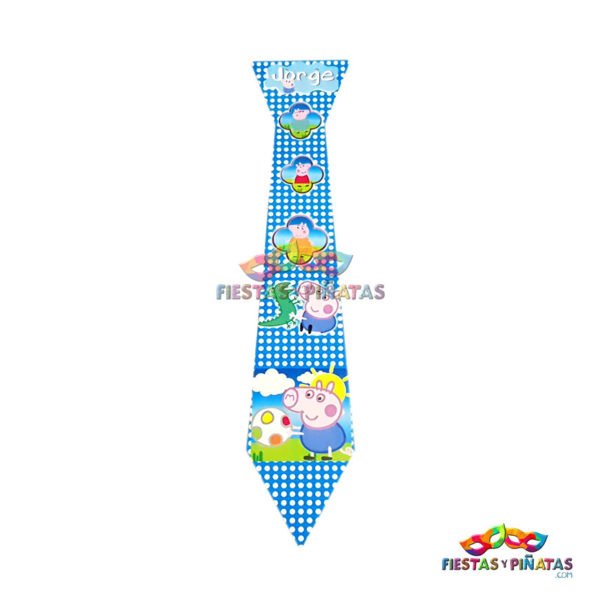 Corbatas cumpleaños de George Peppa Pig para niños | Decoración temática George Peppa Pig para cumpleaños infantil fiestas y piñatas Bogotá