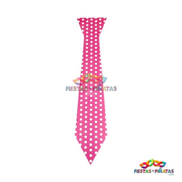 Corbatas polka Rosado para fiestas temáticas y piñatas en Bogotá