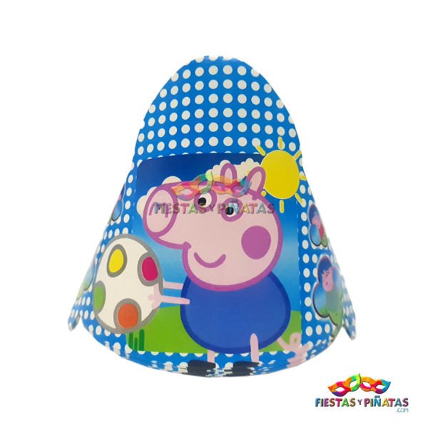 Gorros cumpleaños de George Peppa Pig para niños | Decoración temática George Peppa Pig para cumpleaños infantil fiestas y piñatas Bogotá