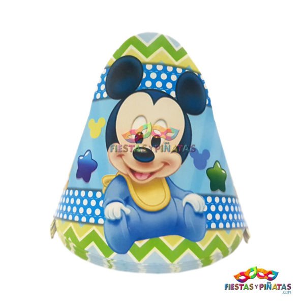 Gorros cumpleaños de Mickey Mouse Bebe para niños | Decoración temática Mickey Mouse Bebe para cumpleaños infantil fiestas y piñatas Bogotá
