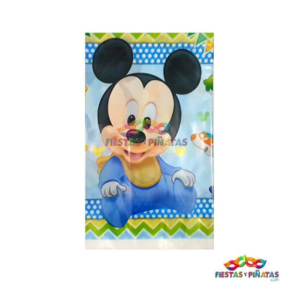 Mantel cumpleaños de Mickey Mouse Bebe para niños | Decoración temática Mickey Mouse Bebe para cumpleaños infantil fiestas y piñatas Bogotá