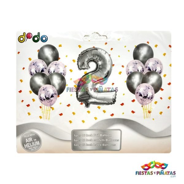 Bouquet globos metalizados numeros para fiestas infantiles| Decoración temática Numeros para cumpleaños infantil fiestas y piñatas Bogotá