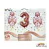 Bouquet globos metalizados numeros para fiestas infantiles| Decoración temática Numeros para cumpleaños infantil fiestas y piñatas Bogotá