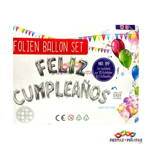 Bouquet globos Metalizados letras Feliz Cumpleaños para fiestas infantiles| Decoración temática Letras Feliz Cumpleaños para cumpleaños infantil fiestas y piñatas Bogotá
