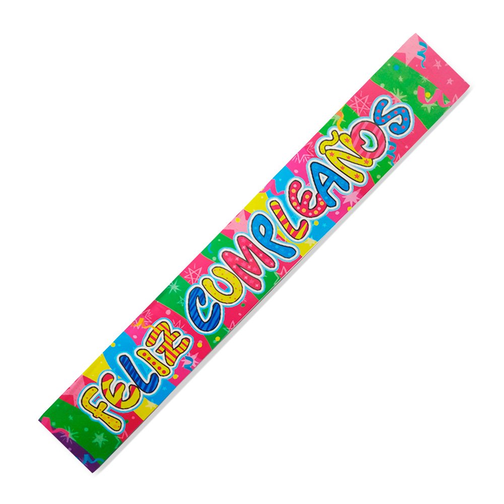 BANNER DOBLE LETRERO FELIZ CUMPLEAÑOS X1 – Fiestas y Piñatas