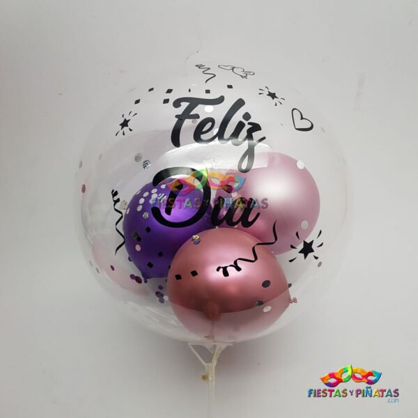 globo burbuja transparente personalizado a domicilio en bogota precio economico globo de cumpleaños amor con mensaje sticker adhesivo