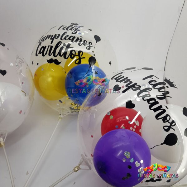globo burbuja transparente personalizado a domicilio en bogota precio economico globo de cumpleaños amor con mensaje sticker adhesivo