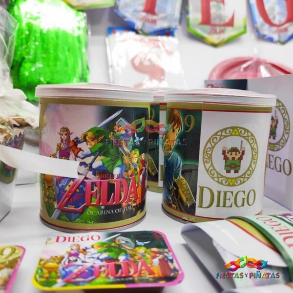 kit de decoración personalizado para fiestas infantiles| Decoración temática Zelda para cumpleaños infantil fiestas y piñatas Bogotá